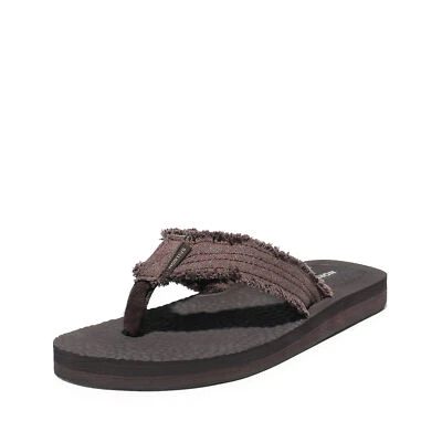 男子 拖鞋 沙滩凉鞋 帆布 轻便 EVA 鞋底 舒适 丁字鞋 凉鞋 — 第 1/4 张图片