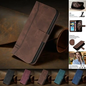 For Xiaomi Poco X3 Note10Lite Skin Feel PU Leather Flip Wallet Stand Phone Cover - Picture 1 of 17