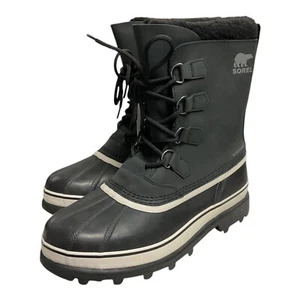 *NEW* Sorel Men's Caribou WP Waterproof Black Dark Stone NM1000-016 Size 13 - Picture 1 of 6