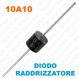 10A10 DIODO RADDRIZZATORE 10A 1000V PER PANNELLI SOLARI - SET DA 4 PEZZI - Foto 1 di 1