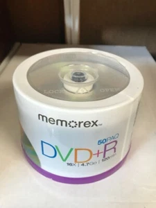 Memorex 50 Pack DVD+R 16X, 4.7GB, 120 Min. Recordable - Afbeelding 1 van 1