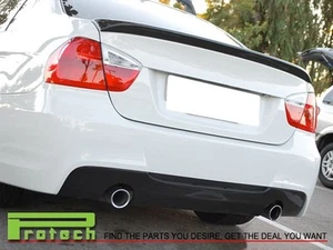 2005-2011 BMW E90 323i 325i 328i 330i 335i 4Dr OE Carbon Fiber Trunk Spoiler Lip - Picture 1 of 3