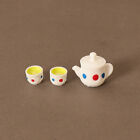1Set 1:12 Dollhouse Miniature Tea Set Teapot Love Cup Tray Model Kitchen Decor