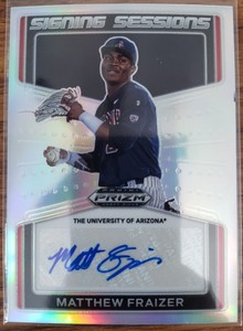 Matthew Fraizer 2022 Prizm Draft Picks Signing Session Autograph. Pirates. 