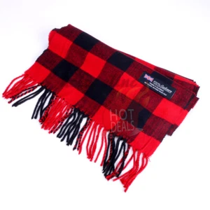 100% CASHMERE Scarf Check Tartan Plaid Wrap Plain Scarves Winter Warm - Picture 1 of 59