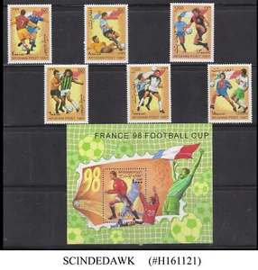 AFGANISTÁN - JUEGO DE 6 ESTAMPILLAS DE FÚTBOL DE LA COPA MUNDIAL 1997 y 1 M/S sin montar o nunca montado - Imagen 1 de 1