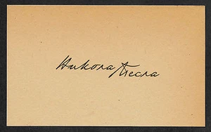 Nikola Tesla (kyrillisch) Autogramm Reprint auf Original Periode 1880er 3x5 Karte  - Bild 1 von 1