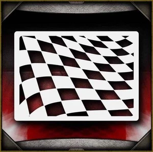 Plantilla de plantilla de aerógrafo Waving Checkers Airsick - Imagen 1 de 1