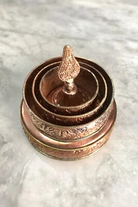 Tibetan Buddhist Copper Mandala Offering Set - Picture 1 of 3