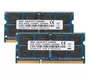 16GB RAM 2X 8GB DDR3 1333MHz PC3-10600S For iMac 21.5" Mid-2010 Mid-2011 A1311 - Picture 1 of 8