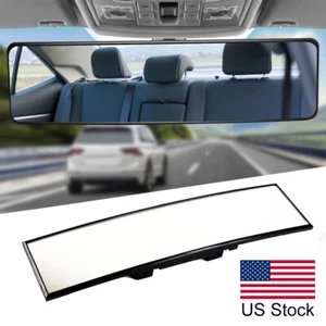 Car 300mm Curve Interior Clip On Rear Wide Angle View Mirror Extender Universal - Picture 1 of 10