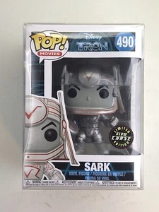 Funko Pop!-MOVIES SERIES-DISNEY TRON- SARK- 490-LIMITED GLOW CHASE EDITION - Picture 1 of 6