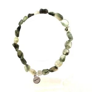 stones And Minerals. Green Rutile Quartz Bead Bracelet From Brazil. Made In - Picture 1 of 5