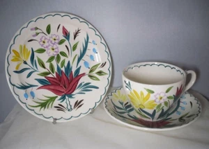 Vintage Retro Midwinter Stylecraft BELLA VISTA Cup Saucer Side Plate Trio - Picture 1 of 6