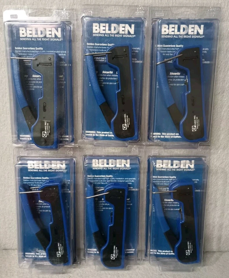 Herramienta de compresión coaxial Belden 6 para conectores F RG59 o RG6 CPFPCT-596-R Foto 1 de 3