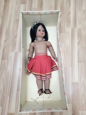 Bambola Furga Havaiana Anni 50/60 70 Centimetri Scatola Originale - Immagine 1 di 4