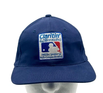 Gorra de béisbol Claritin Major League MLB logotipo correa ajustable azul Foto 1 de 4