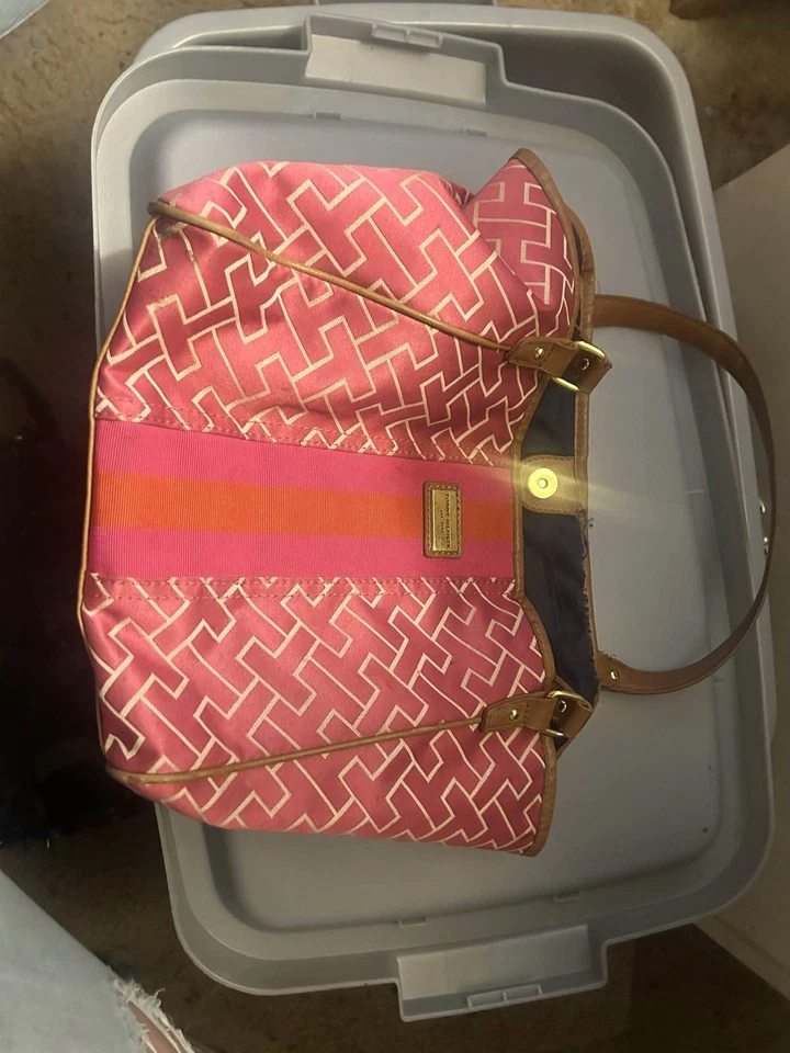 Bolso de Mano Tommy Hilfiger Para Mujer Rosa TH Monograma Foto 1 de 1