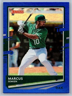 2020 Donruss #92 Marcus Semien Holo Blue - Image 1 of 2