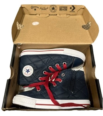 New Converse Chuck Taylor All Star Toddler Size 7 Quilted Navy Shoes - Image 1 of 3