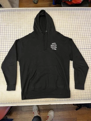 Anti Social Social Club ASSC Kkoch Full Zip Hoodie Men XL Black Logo Black - Image 1 of 3