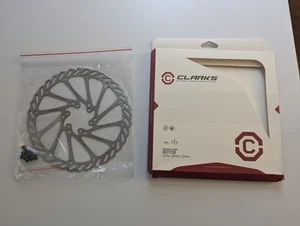 Clarks 180mm 6-Bolt Stainless Steel MTB Bicycle Disc Brake Rotor with Bolts - Picture 1 of 4