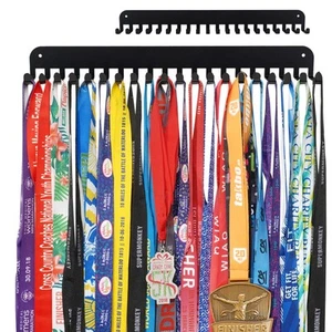 Espositore appendiabiti medaglie runner - robusto espositore medaglie maratona facile da inserire - Foto 1 di 8