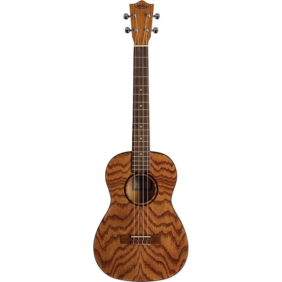 LANIKAI Model Oa-b Oak Baritone Size Acoustic Ukulele With 10mm Padded Gig Bag
