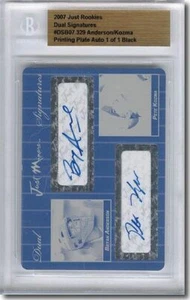 Bryan Anderson * Pete KOZMA * Autograph Rookie Auto Plate BGS 1/1 - Picture 1 of 1