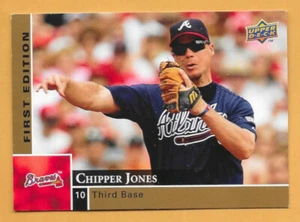 CHIPPER JONES ATLANTA BRAVES #17 - CUBIERTA SUPERIOR PRIMERA EDICIÓN CASI NUEVO - NUEVO COMO NUEVO 2009 - Imagen 1 de 2