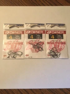 3 Packs Owner Freshwater Fishing Hooks - 10 Hooks Per Pack - Picture 1 of 1