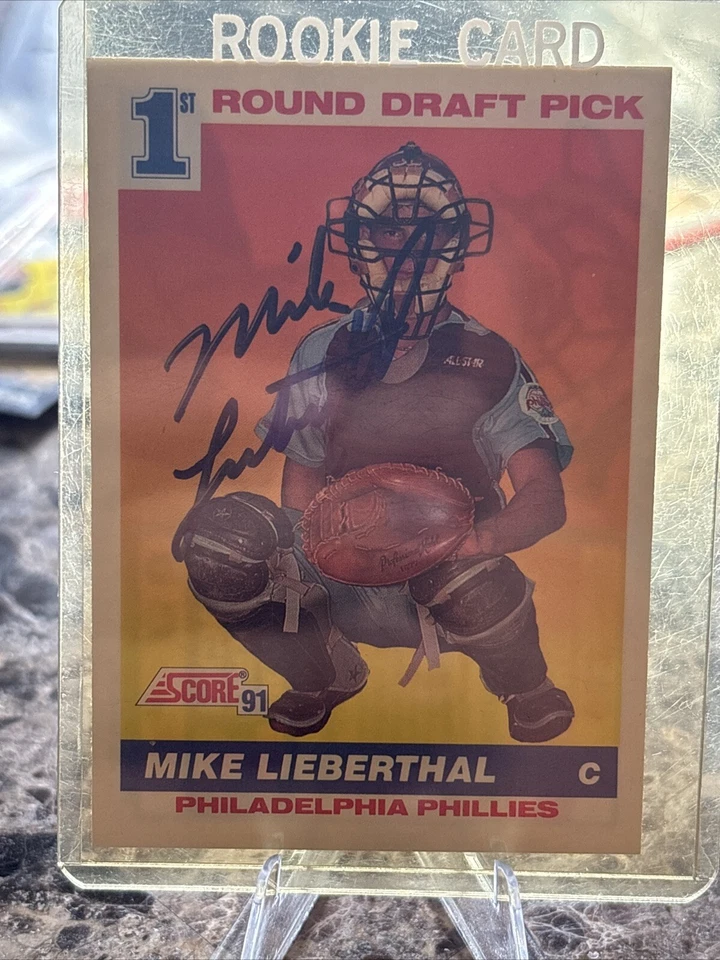 1991 Score - #683 Mike Lieberthal (RC) Auto - Image 1 of 4