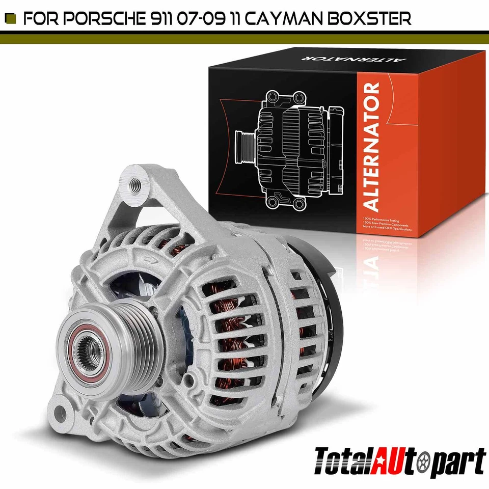 Nuevo alternador para Porsche Boxster Cayman 2007-2008 911 150A CW embrague de 6 ranuras Foto 1 de 4