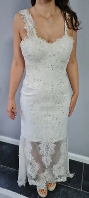 Brautkleid Hochzeitskleid Prinzessin Glitzer Corsage Gr. 34/36 - Bild 1 von 4