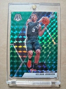2019-20 Keldon Johnson Panini Mosaic Rookie Green Mosaic Prizm RC como nuevo SP cantidad - Imagen 1 de 4