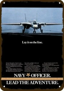 1986 US NAVY F-14 TOMCAT Fighter Jet Vintage-Look DECORATIVE REPLICA METAL SIGN - Picture 1 of 1