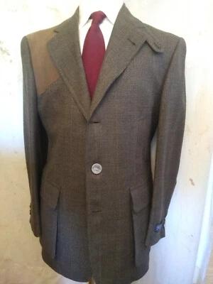 Espectacular chaqueta de tiro de tweed de lana Burberry 40R nueva sin etiquetas Foto 1 de 4