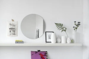 Homestyle Kristallspiegel Wandspiegel rund Rahmenlos Ø 80 cm ohne Facette Mirror - Bild 1 von 7