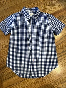 Crewcuts boys' size 8 blue & white oxford button-up short sleeve shirt - Picture 1 of 4