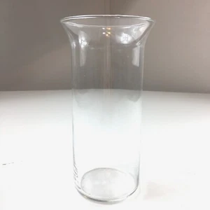 Clear Glass Decorative Flanged Rim Vase 9.5 In Tall - Picture 1 of 4