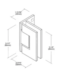 CRL gebürstetes Nickel Geneva 044 Serie Wandhalterung versetzte Rückplatte Scharnier - Bild 1 von 3