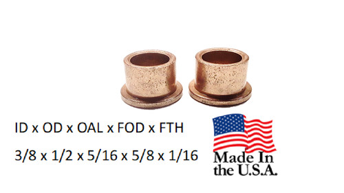 Qty 2pc, Bronze Bushing 5/16 x 3/8 x 1/4, American Bronze AA-306-11, MADE IN USA
