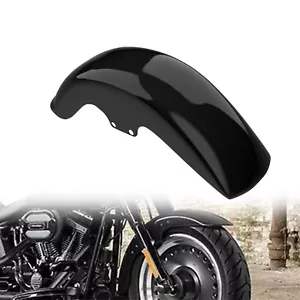 Gloss Black Front Fender Mudguard Fit For Harley Softail Fatboy FLSTF 2006-2017 - Picture 1 of 12