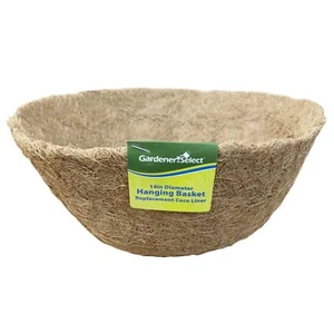 Gardener Select Round Coco Liner for Hanging Planters & Baskets, 14" (Pack of 1) - Picture 1 of 3
