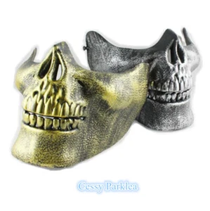 SN-A1-2 Mask Skull Skeleton Skelettmaske Men's Women's Skull Gold Silver - Picture 1 of 7