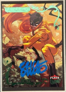 2024 Fleer Ultra Matriarchs of Marvel Hellcat Green Auto 44/80 #54 Erica D'Urso - Picture 1 of 7