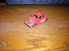 Vintage RARE Cast Iron Classic 3" VW Bug Volkswagen Beetle Red Free SHIPPING