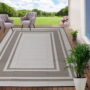 Outdoor Rugs 9X12 for Patios Clearance,Large Waterproof Rug for Camping,Porch,Rv - Picture 1 of 6