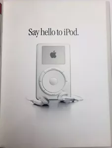 Vintage 2001 APPLE iPOD Poster Brochure Print Ad 2-SIDED - Picture 1 of 5