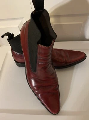 Donald Pliner Hombres 11M Hecho en las Montañas de Italia Botines Borgoña Foto 1 de 4